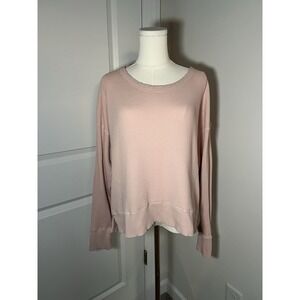 Offline By Aerie Waffle Oversized Tshirt Pink/blush Size Medium